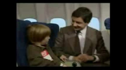 Mr bean on a plane