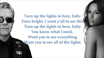 Kanye West Feat. Rihanna, Kid Cudi, Elton - All of the Lights ( Lyrics Video )