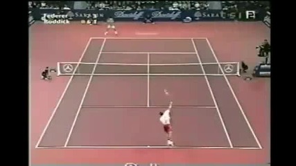 Federer vs. Roddick (basel 2002) - best return game ever