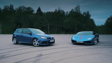 Vw Golf R Hgp vs Lamborghini Huracan - Test Drive