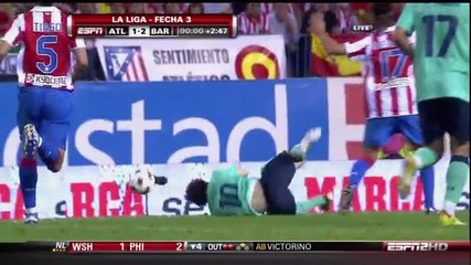 Вижте как контузват Messi Високо Качество 