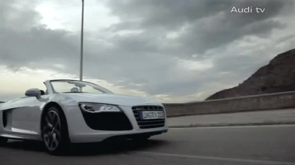 реклама на най - яката кола Audi R8 V10 Spyder 