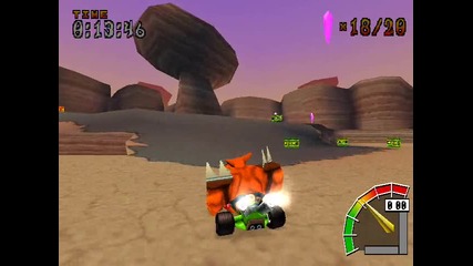 Crash Team Racing - Area Glacier Park - Rocky Road - Purple Ctr Token 
