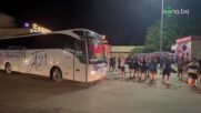 "Сини" фенове устроиха страхотно посрещане на Левски на границата