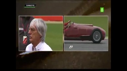 Алонсо , подкара историческо Ферари на „силвърстоун