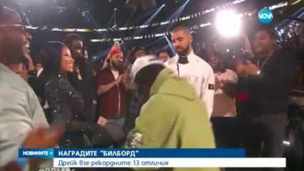 НАГРАДИТЕ "БИЛБОРД": Дрейк взе рекордните 13 отличия