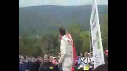 Награждаването На Писта София 2008-Бедини пада от подиума