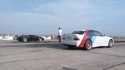 Bmw E36 (m3 Turbo) vs Lamborghini Aventador