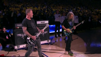 Metallica Performs National Anthem @ N B A Finals, 2015