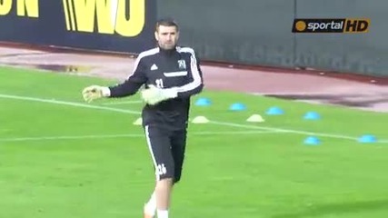 Добро настроение в състава на Лудогорец преди мача с украинците