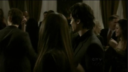 Damon and Elena chat at the party about Stefan and Jeremy