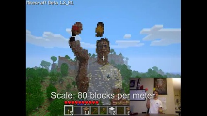 Minecraft + Kinect Building Worlds! 