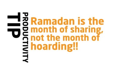 Productiveramadan Animation 15 - Share Not Hoard in Ramadan!