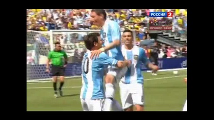 2nd Goal Lionel Messi Argentina vs Brazil 2-1
