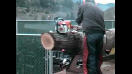 The chainsaw guy log testing Stihl Ms 290 chainsaw 2 4.avi 