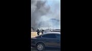 Пожар на паркинг в Свети Влас