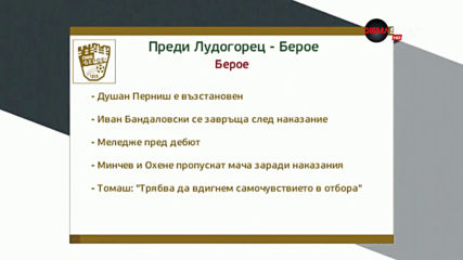 Преди Лудогорец - Берое
