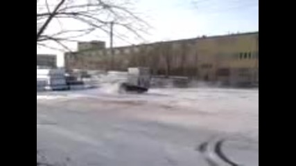 mazda 323 gtr snow drift 