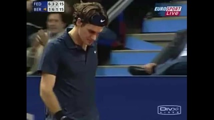 forehand slice vs Michael Berrer, Basel