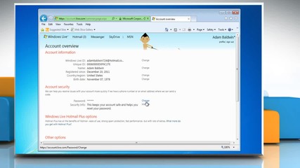 Windows® Live Messenger: How to change the password