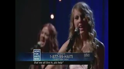 Taylor Swift - Breathless (концерт в помощ на пострадалите в Хаити) 