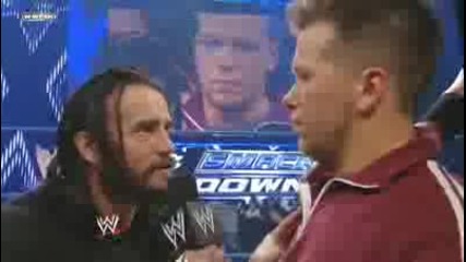 Smackdown 1/8/10 - Си Ем Пънк обръсва един от публиката
