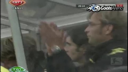 Stuttgart 0 - 2 Dortmund ( Lucas Barrios ) 