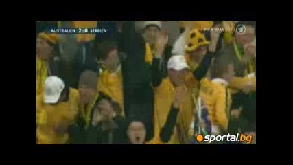 23.6.2010 Австралия - Сърбия 2 - 1 Световно първенство по футбол група D 