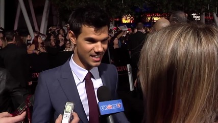 Breaking Dawn Premiere Taylor Lautner Talks Playing Bella - Los Angeles