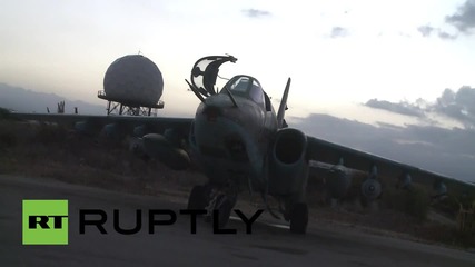 Syria: Time-lapse shows Sukhoi SU-25 ready for action as dawn breaks