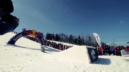 Red Bull Pond Skimming competition in St Petersburg, Russia