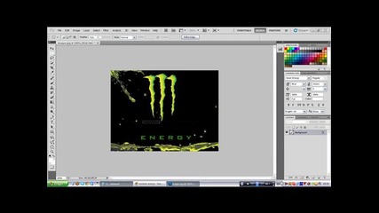 Photoshop Монстер Енерджи лого