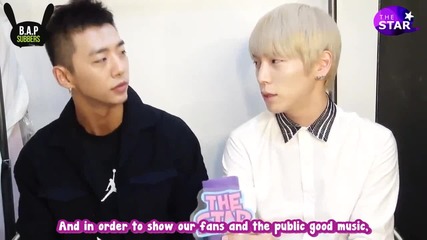 130816 B.a.p Partner Interview Yongguk and Himchan