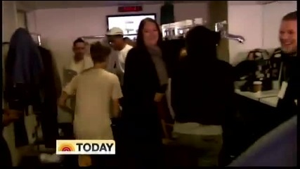 Justin Bieber Backstage at The Today Show