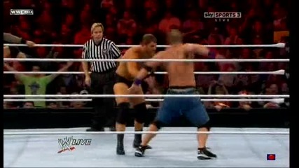 John Cena and Randy Orton vs Husky Harris and Michael Mcgillicutty Raw 18.10.2010 Part 1 
