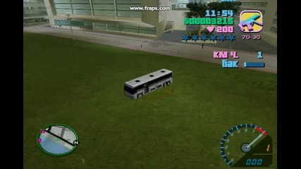 Дрифтинг на място с автобус на Gta Vc