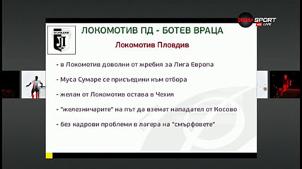 Преди Локомотив Пловдив - Ботев Враца