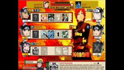 Naruto Arena Deidara, Ten Ten, Kankuro 