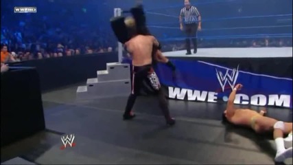 Rey Mysterio - Hurricanrana to the Steel Steps