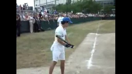 Joe Jonas Playing Softball