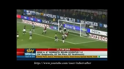 2.30 - 10 - 2010 Милан - Ювентус 1 - 2 Милан с куп пропуски и трагична защита! 