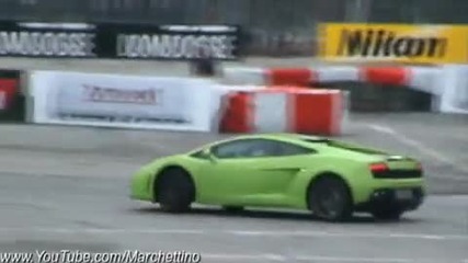 Green Lamborghini Lp550 - 2 Valentino Balboni Drift!! 
