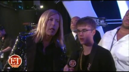 Justin & Selena at the Vmas - Et interviews & report