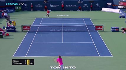 Nadal beats Tsitsipas to win 80th Atp title in Toronto Rogers Cup 2018 Final Highlights