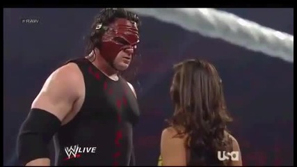 Ей Джей целува Кейн! Raw (11.06.2012)