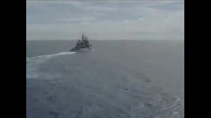 Us navy destroyers and cruisers in action