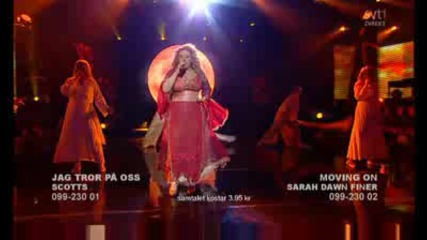 Sarah Dawn Finer - Moving On 1 (live Melodifestivalen 2009 Andra Chansen).avi