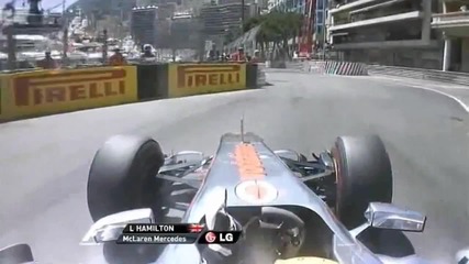 F1 Гран при на Монако 2011 - Инцидента с Hamilton и Massa Onboard Hd