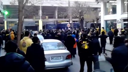 Botev p-v,aris and Bvb vs police