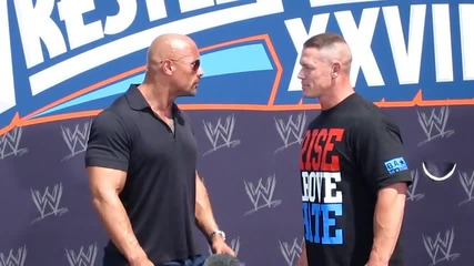 Wrestlemania 28 Pressconference The Rock & John Cena